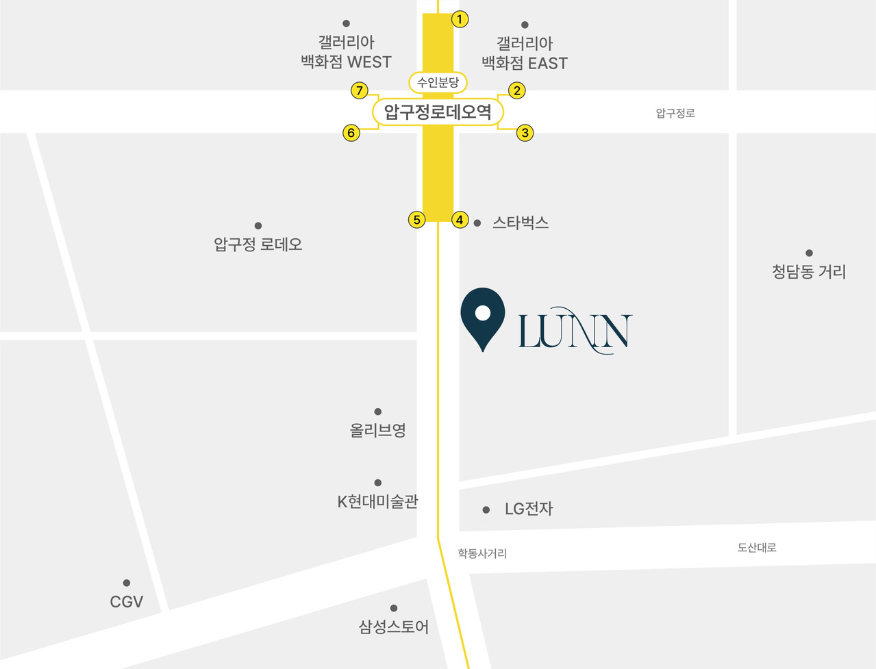 LUNN 交通指南地图